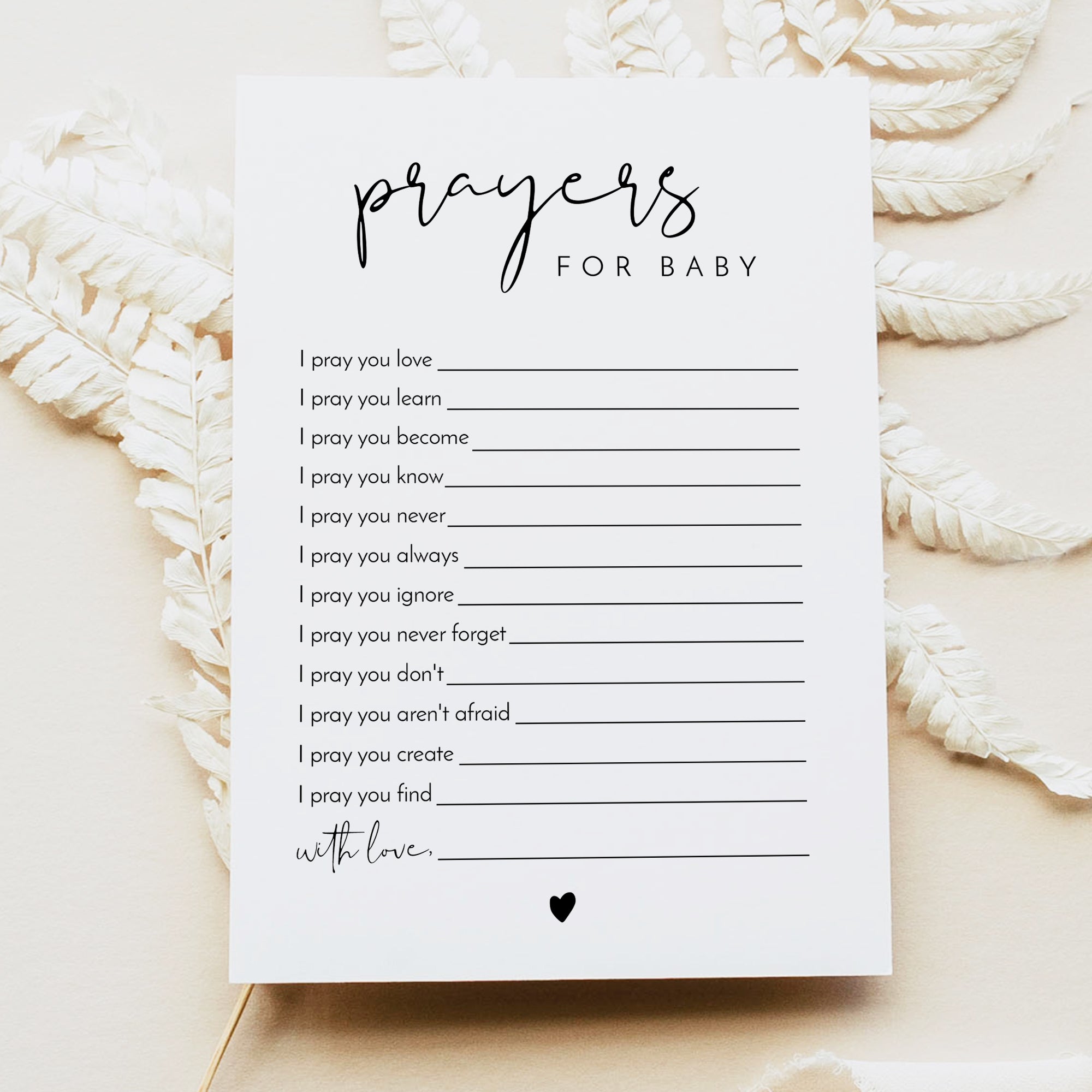 ADELLA Prayers for Baby Baby Shower Game Printed or Instant Download | Modern Minimalist – Unmeasured Events adella-prayers-for-baby-baby-shower-game-printed-or-instant-download-modern-minimalist-unmeasured-events