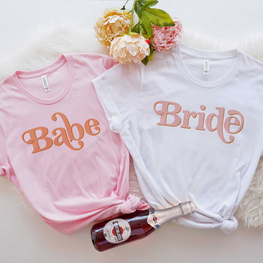 TRIXIE Bride & Babe Bachelorette Shirts