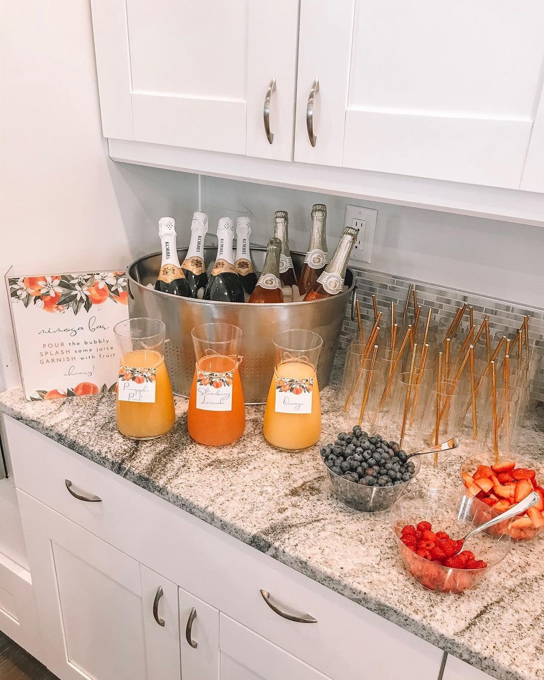 For Your Bridal Shower- Everything You Need To CreateThe Perfect Mimosa Bar