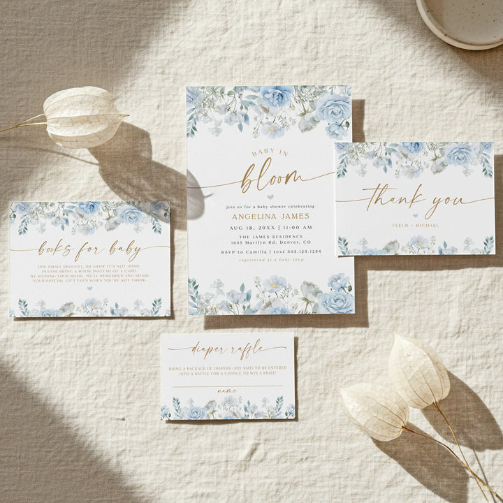 FLEUR Baby in Bloom Baby Shower Invitation Bundle