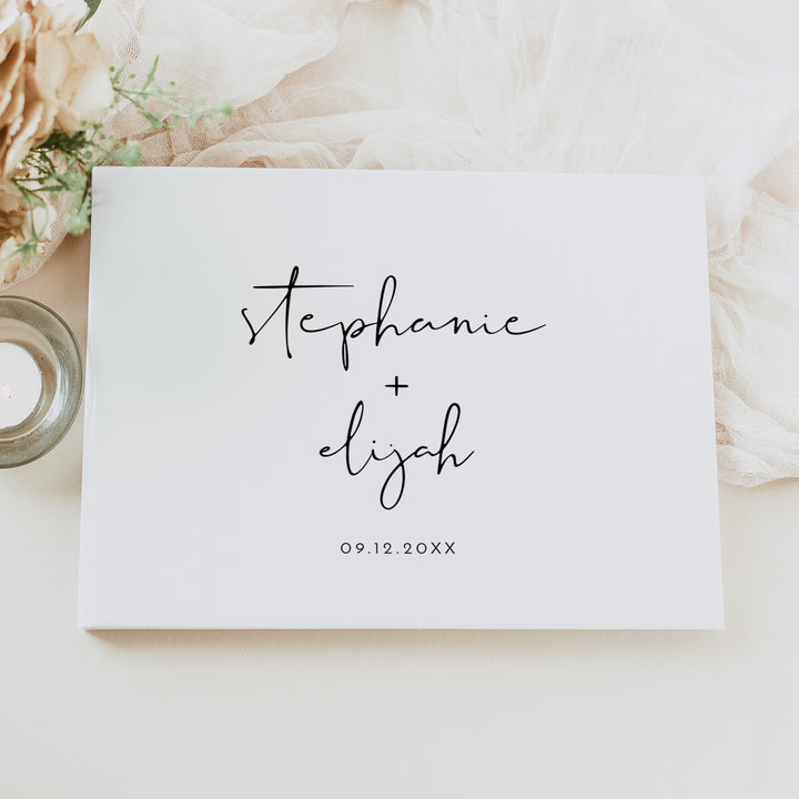 ADELLA Personalized Minimalist Wedding Guest Book