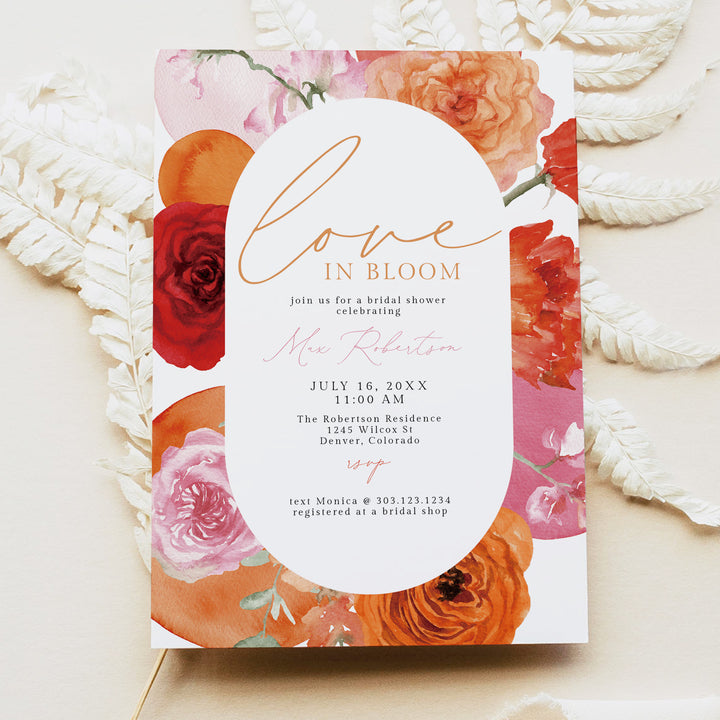 MAX Love in Bloom Summer Floral Bridal Shower Invites