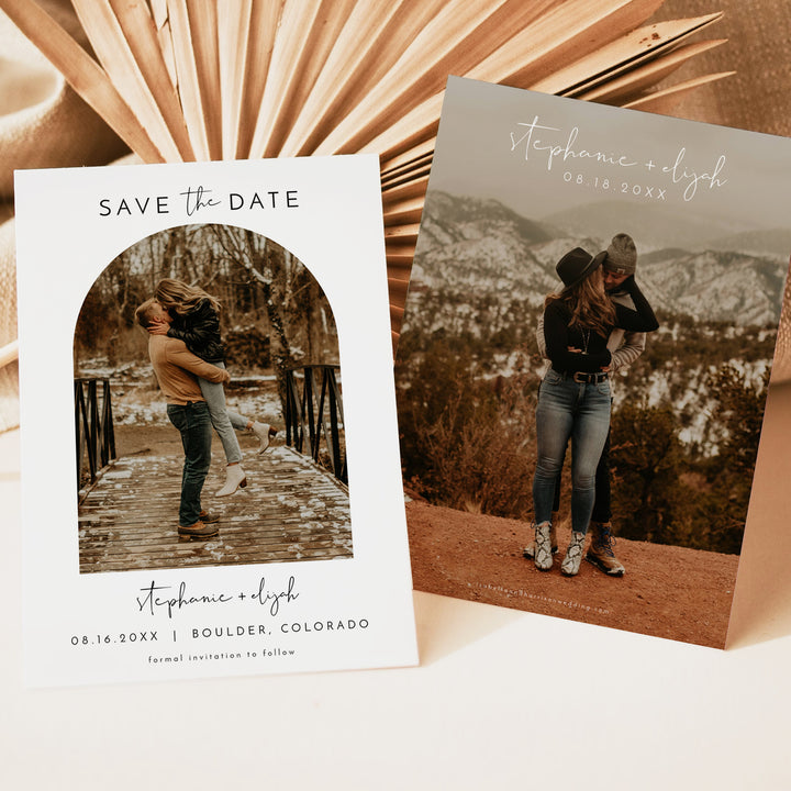 ADELLA Modern Minimalist Arch Photo Save the Date