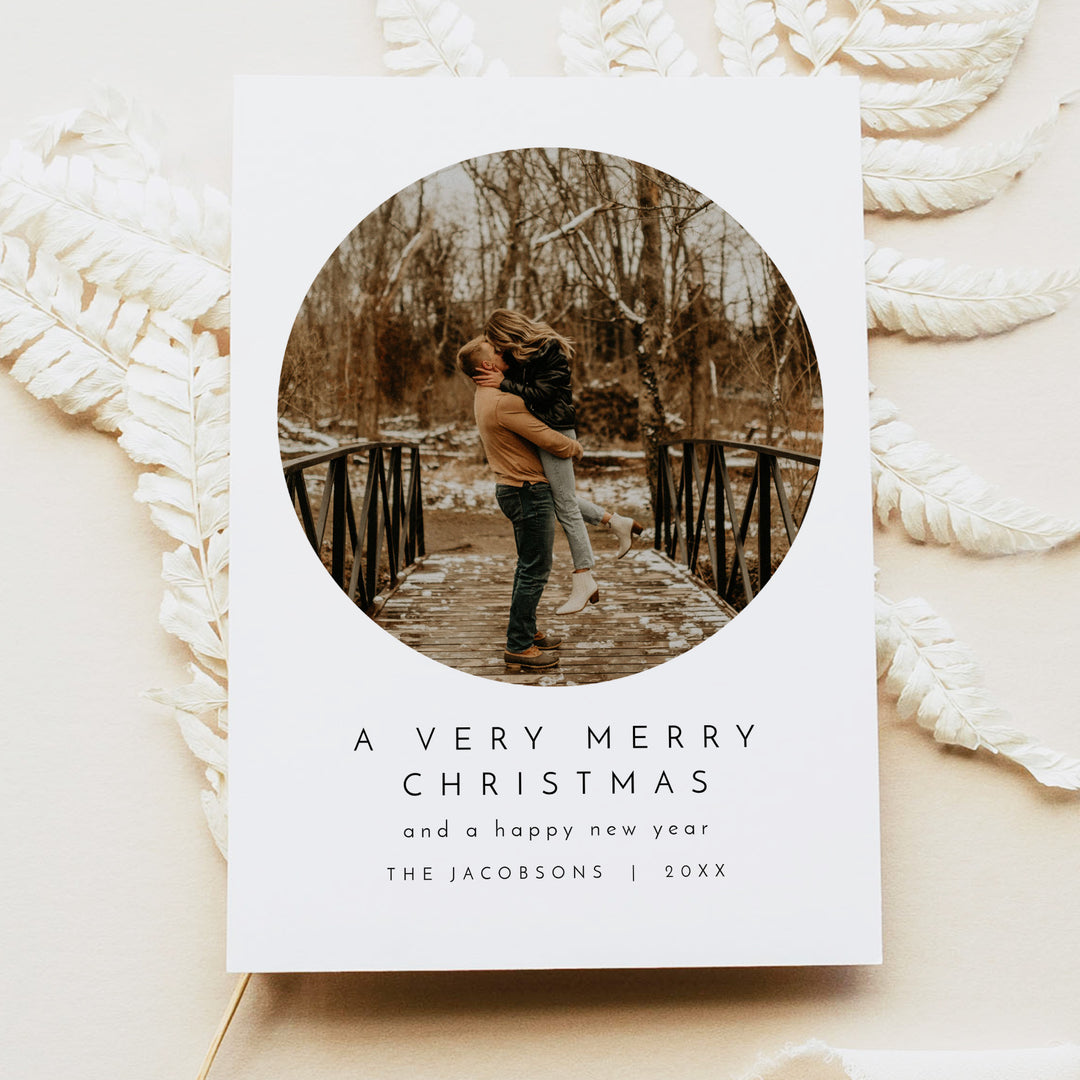 KENNEDY Personalized Merry Christmas Photo Greeting Card Set