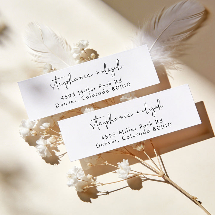 ADELLA Simple Boho Wedding Return Address Labels