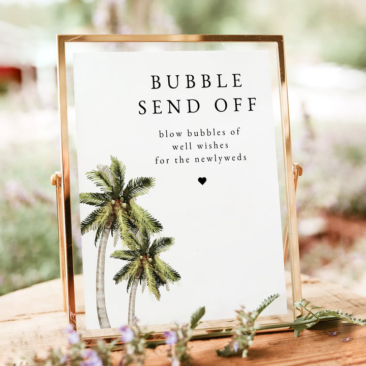 MONA Bubble Send Off Summer Wedding Table Sign