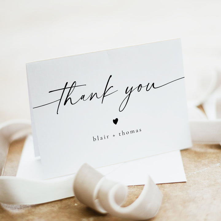 BLAIR Personalized Boho Wedding Thank You Cards