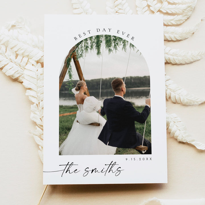 BLAIR Personalized Boho Wedding Photo Thank You Cards