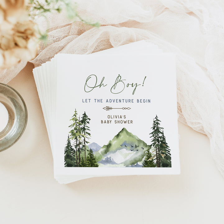 FINN Let the Adventure Begin Baby Shower Napkins