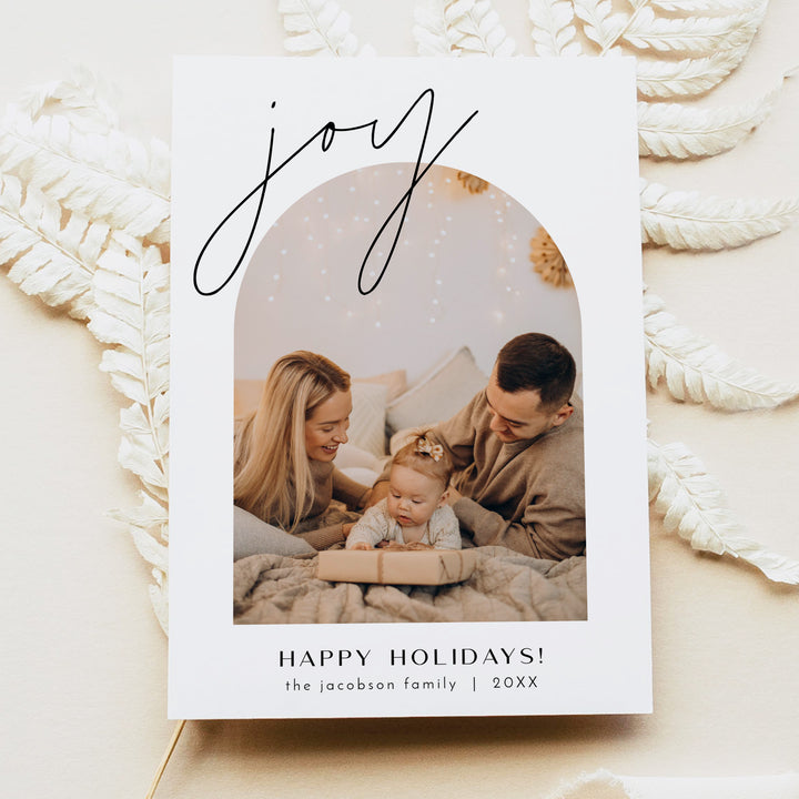 HARLOW Personalized Whimsical Photo Christmas Card Set
