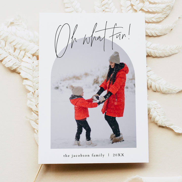 HARLOW Oh What Fun Family Holiday Photo Greeting Cards