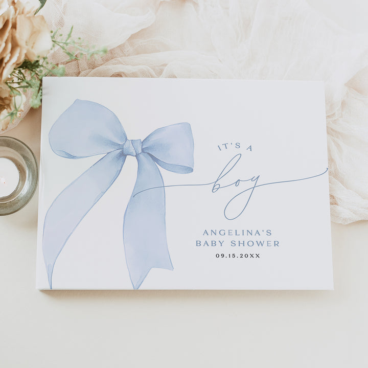 ANGELINA Personalized It's a Boy Baby Shower Guest Book