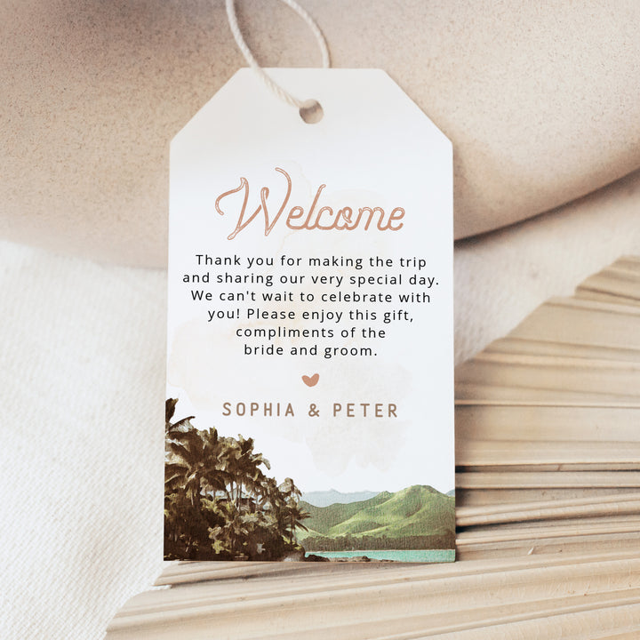 NANI Personalized Luxury Destination Wedding Welcome Bag Tags