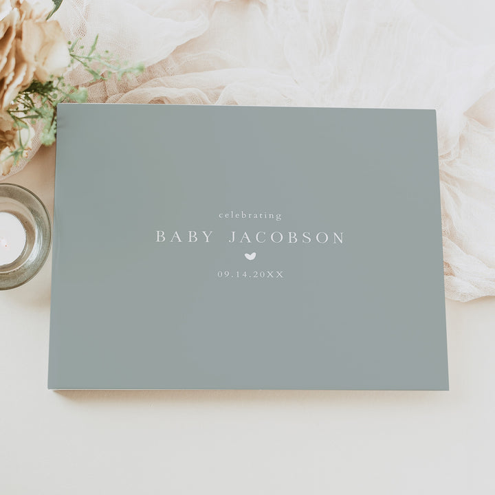 NINA Simple Boho Baby Shower Guest Book Personalized