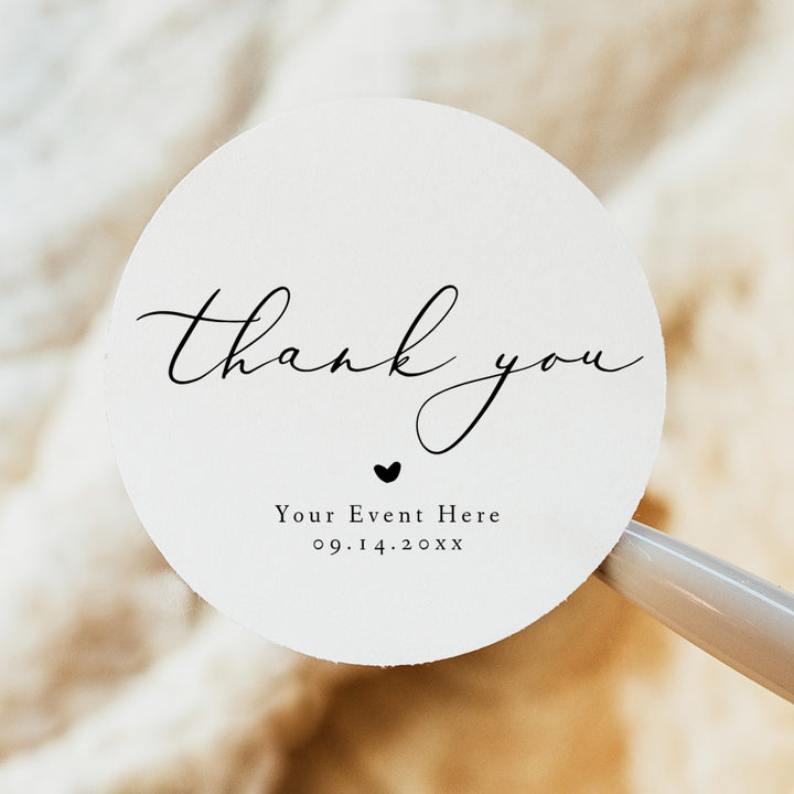 EVELYN Elegant Calligraphy Script Favor Stickers