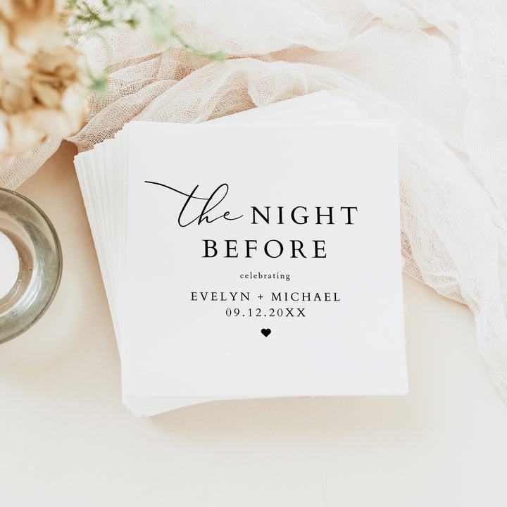 Evelyn The Night Before Wedding Rehearsal Dinner Napkins