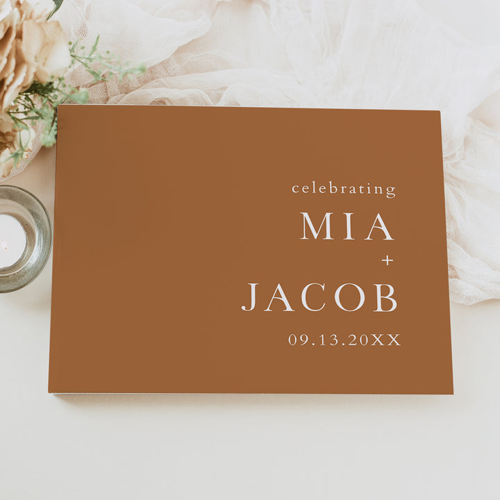 MIA Burnt Orange Boho Autumn Wedding Guestbook