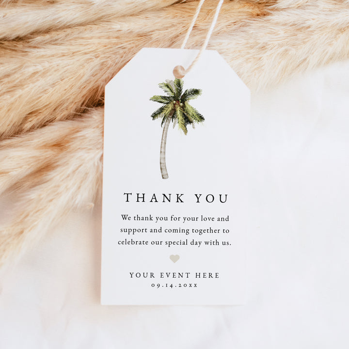 MONA Beach Destination Thank You Gift Tags