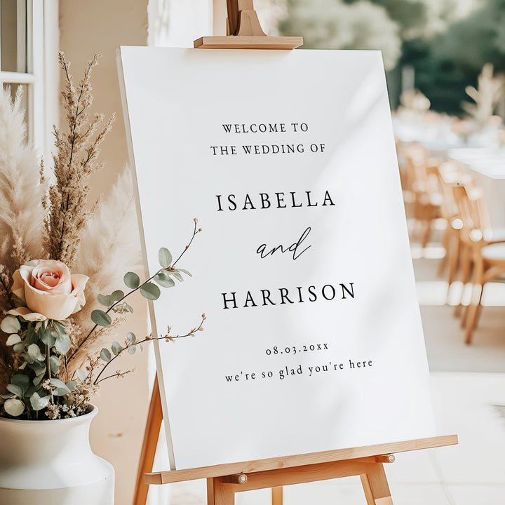 MARAH Elegant Personalized Arch Wedding Welcome Sign