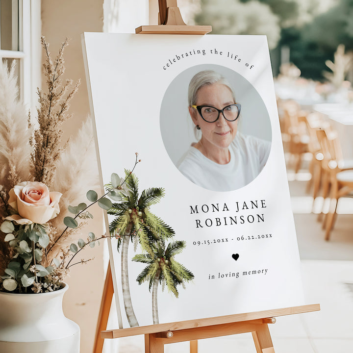 MONA In Loving Memory Funeral Welcome Sign