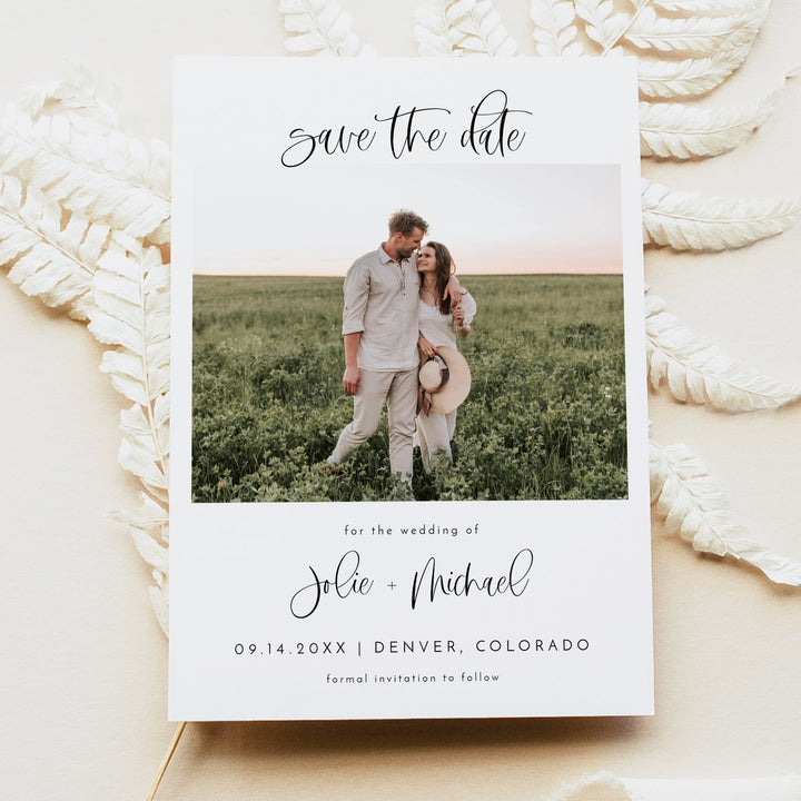 JOLIE Rustic Wedding Photo Save the Date Cards