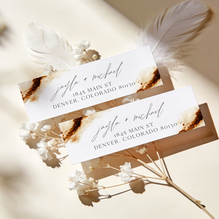 JAYLA Boho Desert Wedding Return Address Labels