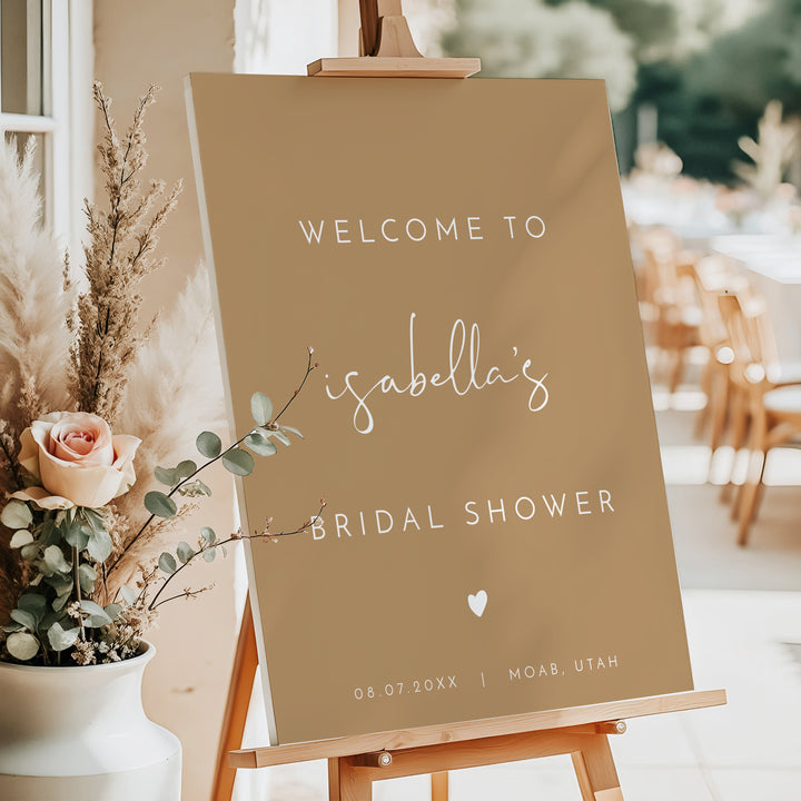 INDIE Modern Boho Terracotta Bridal Shower Sign