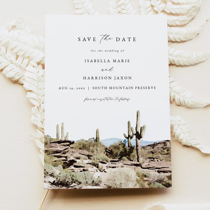 SOUTH MOUNTAIN PRESERVE Desert Photo Save the Date Cards