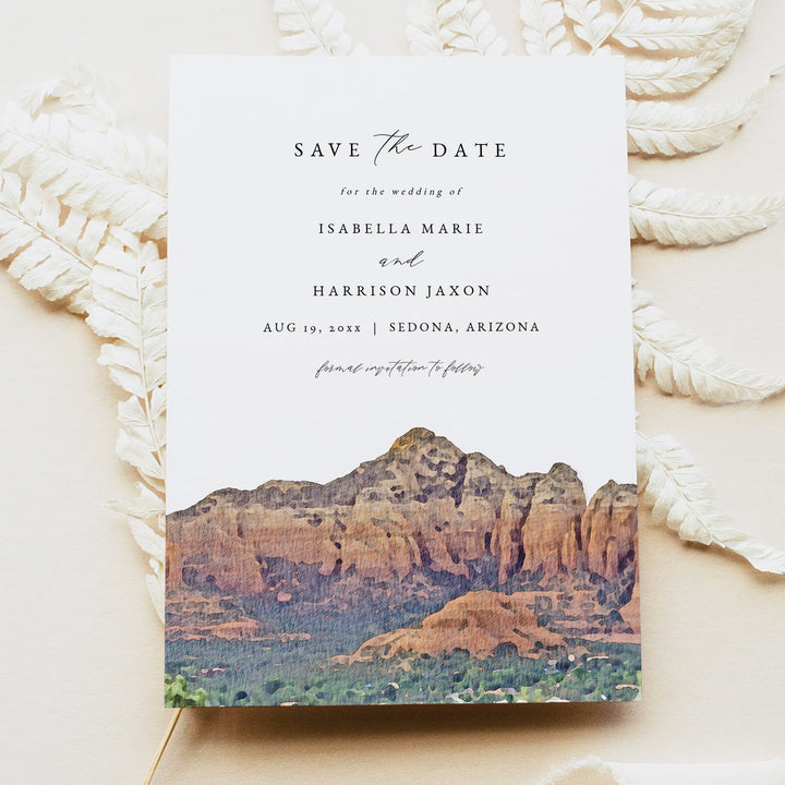 SEDONA Arizona Desert Wedding Save the Date Cards with Photo