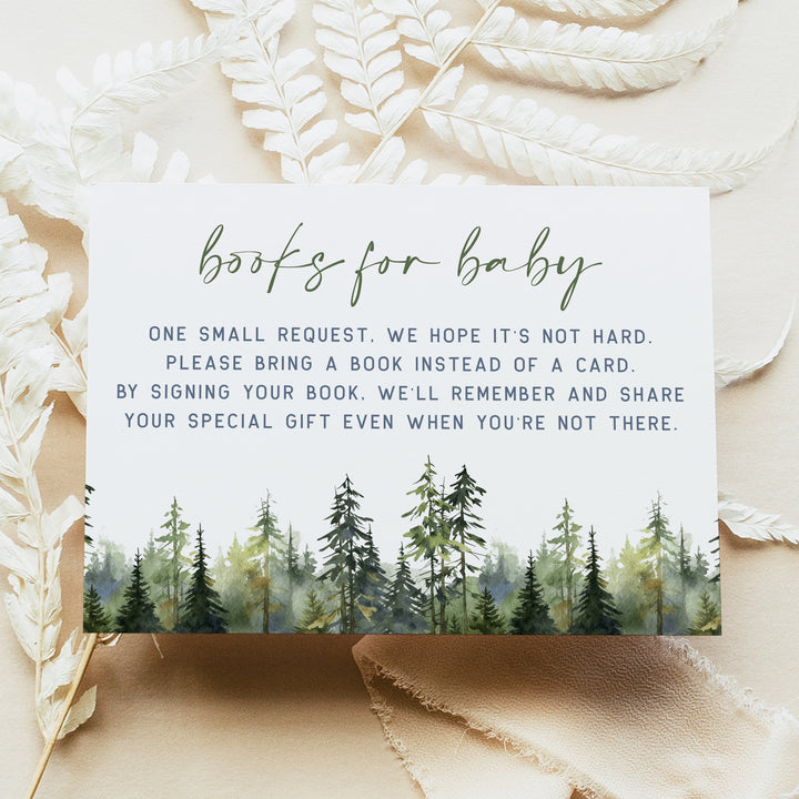 FINN Mountain Adventure Baby Shower Books for Baby Card