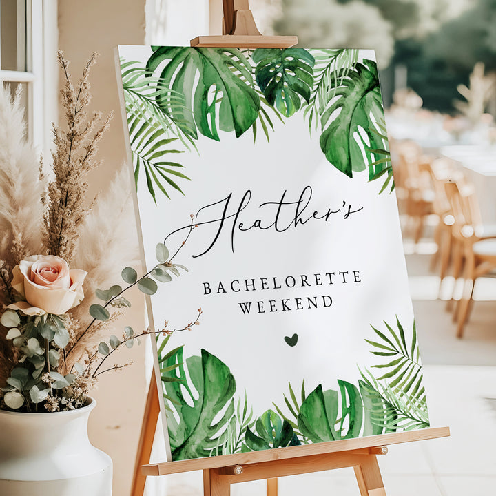 CORA Tropical Beach Bachelorette Welcome Sign
