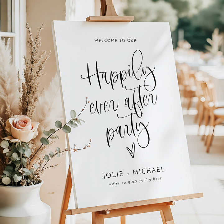 JOLIE Happily Ever After Elopement Party or Wedding Reception Welcome Sign