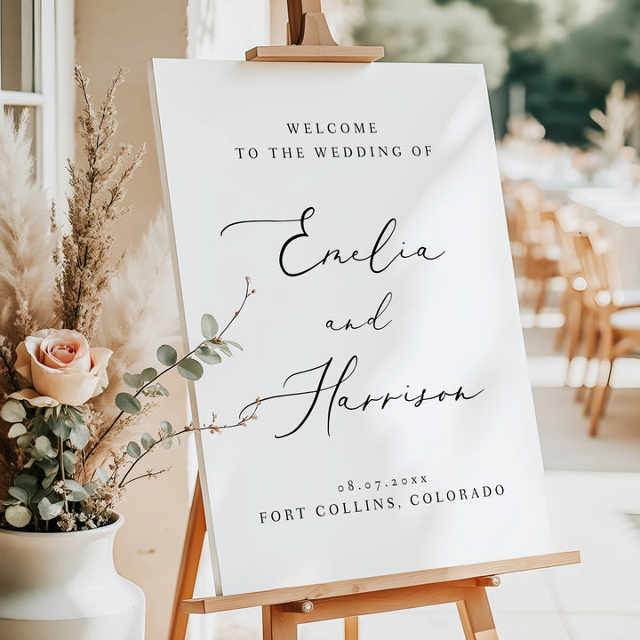 EVELYN Minimalist Wedding Welcome Sign