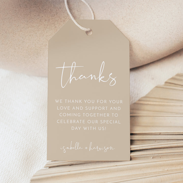 INDIE Modern Boho Wedding Thank You Gift Tags