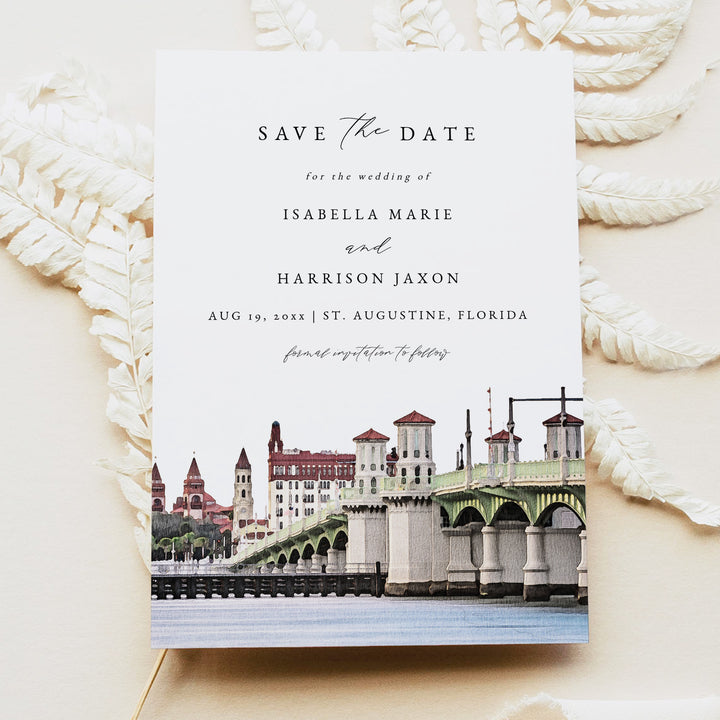 ST AUGUSTINE Florida Coastal Wedding Photo Save the Date Cards