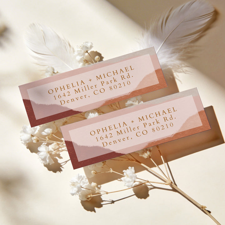 OPHELIA Autumn Burnt Orange Desert Return Address Labels