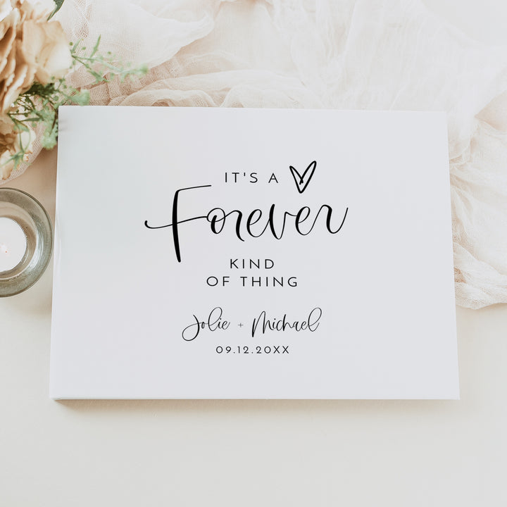 JOLIE It's a Forever Kind of Thing Personalized Wedding Guest Book