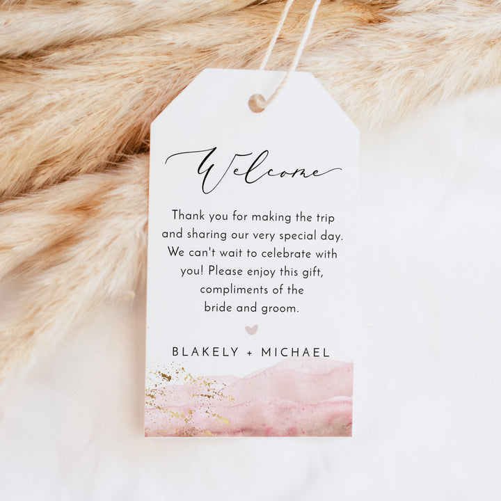 JULIEN Romantic Boho Wedding Welcome Bag Tags