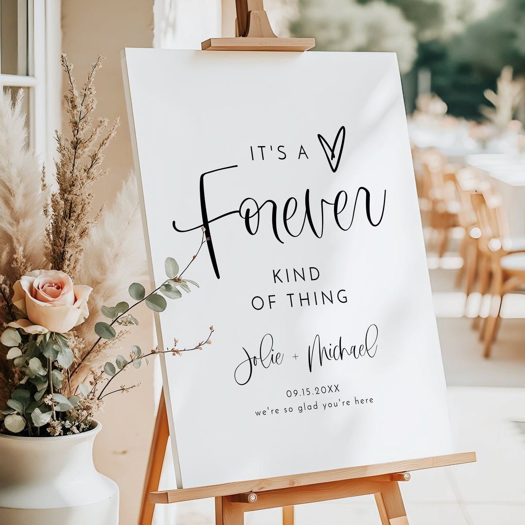 JOLIE Modern Minimalist Wedding or Engagement Party Welcome Sign