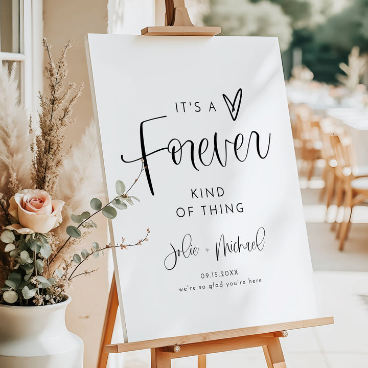 JOLIE Modern Minimalist Wedding or Engagement Party Welcome Sign