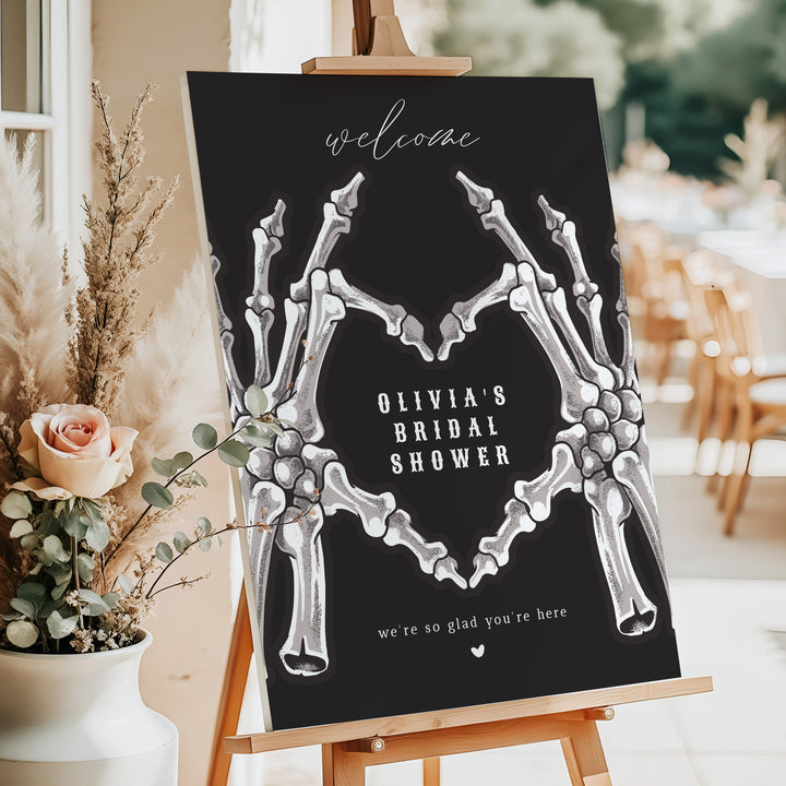 NOVA Moody Romantic Skeleton Bridal Shower Welcome Sign