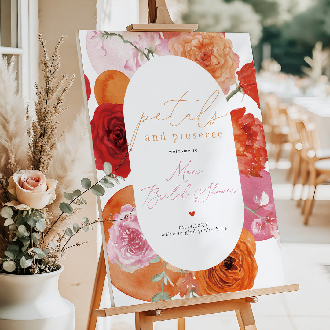 MAX Petals and Prosecco Summer Garden Bridal Shower Welcome Sign