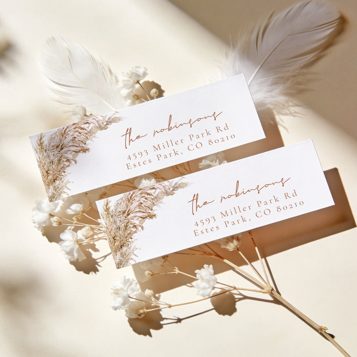 CIERA Rustic Pampas Return Address Labels