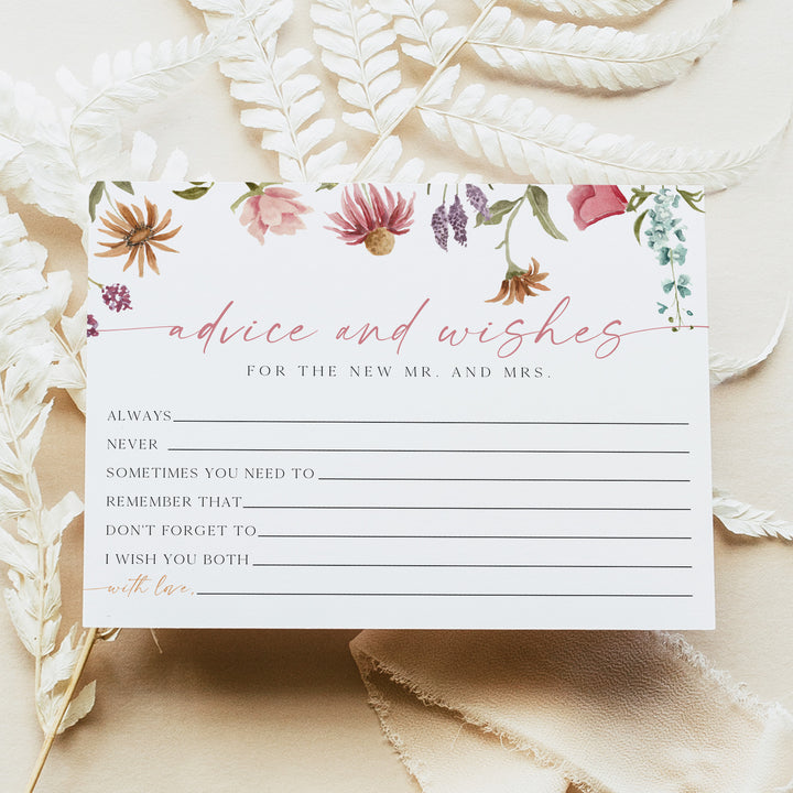 CAMILLA Floral Newlywed Advice and Wishes Card