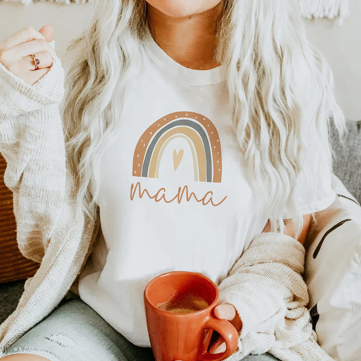 ANSLEY Boho Terracotta Rainbow Mama Shirt