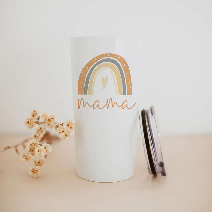 ANSLEY Boho Terracotta Rainbow Mama Tumbler