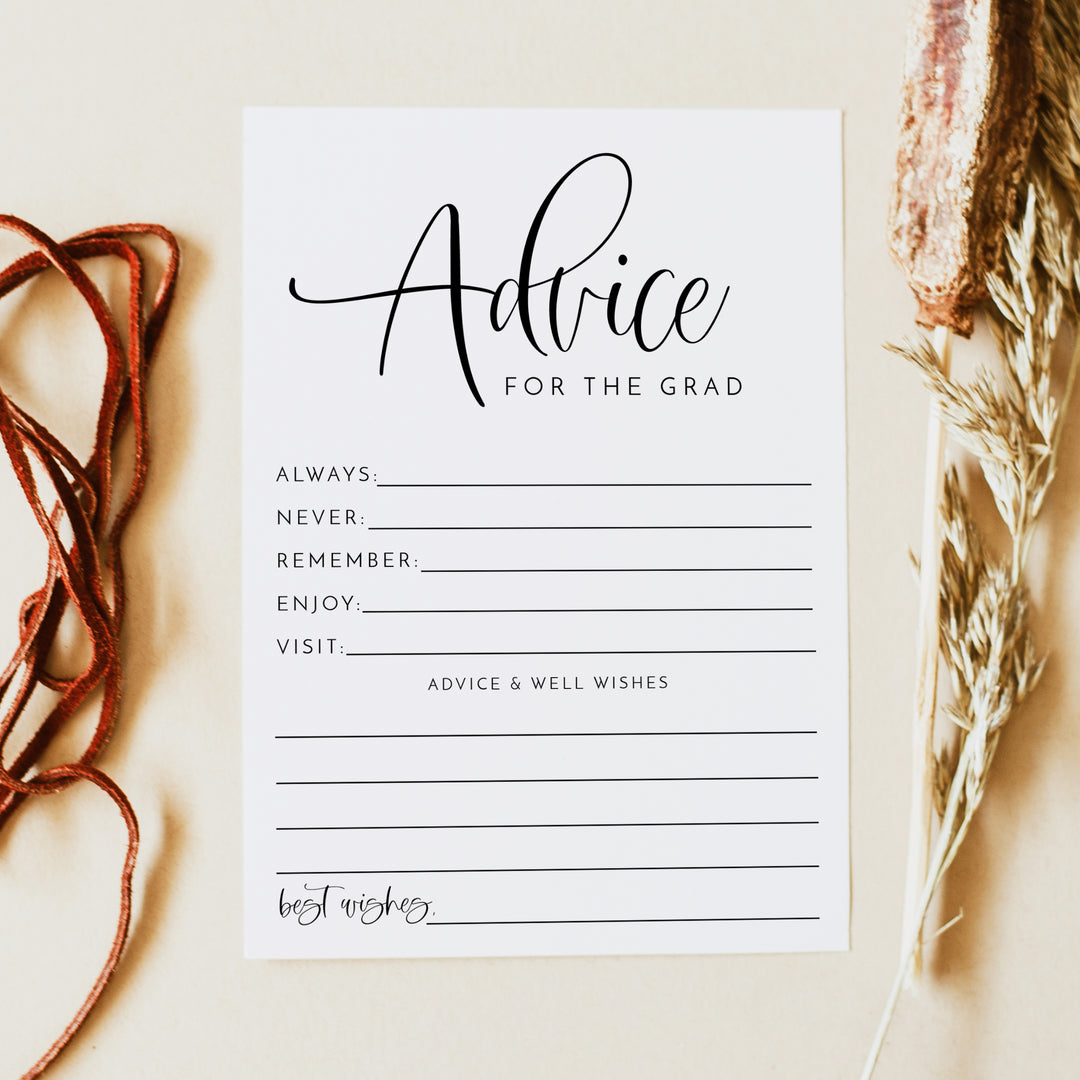 JOLIE Graduation Advice Card Activity Printed & Shipped or Instant Download | Fun Boho Minimalist – Unmeasured Events jolie-graduation-advice-card-activity-printed-shipped-or-instant-download-fun-boho-minimalist-unmeasured-events