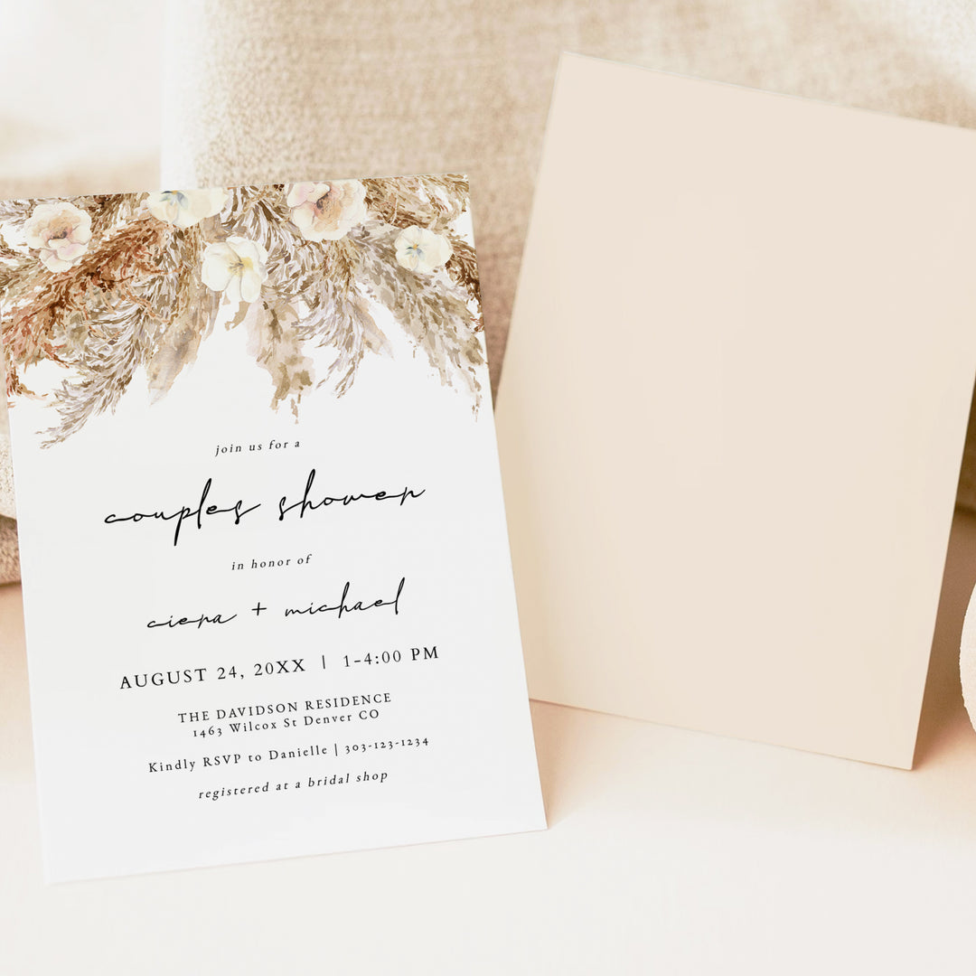 CIERA Rustic Fall Couples Wedding Shower Invitations