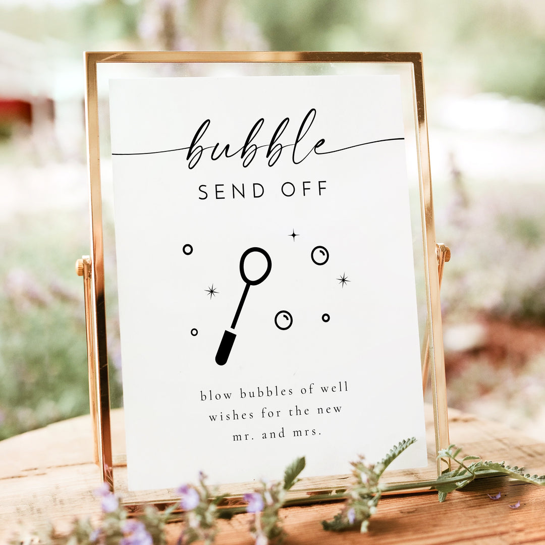 BLAIR Bubble Newlywed Send Off Sign