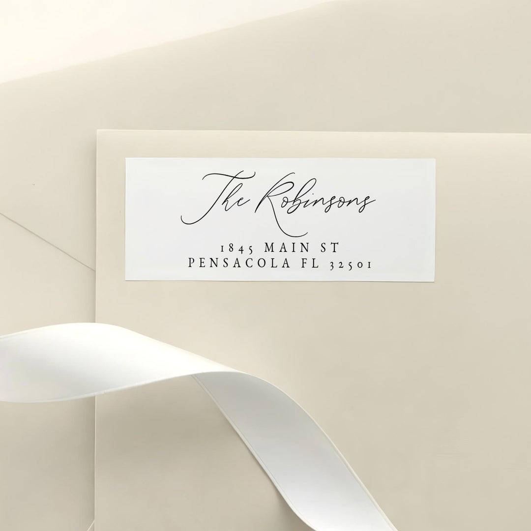 MARAH Romantic Script Return Address Labels